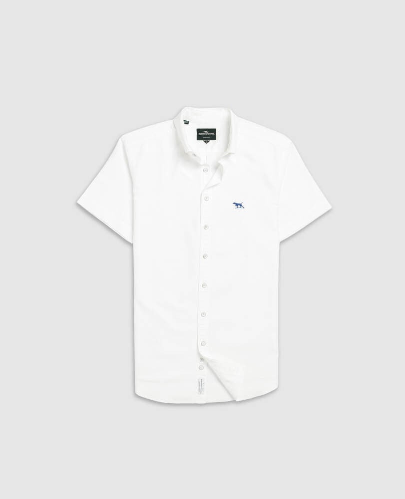 Gunn Oxford Sports Fit Shirt, BLANC, Flat Lay