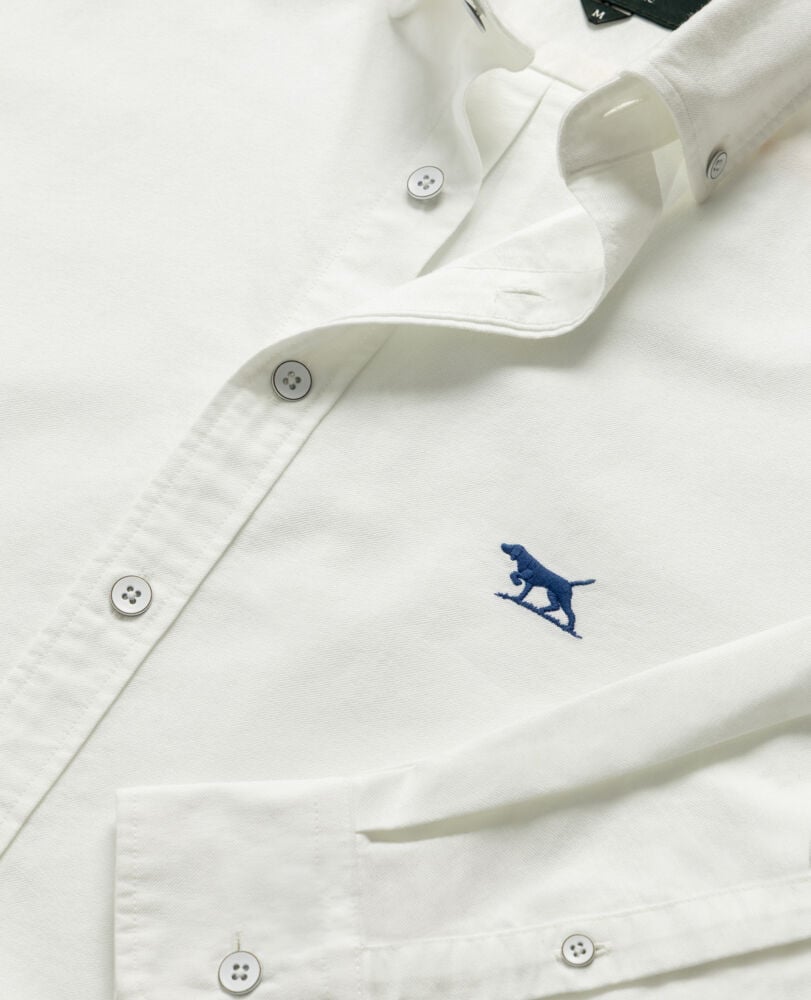 Gunn Oxford Sports Fit Shirt, SNOW, Detail 2