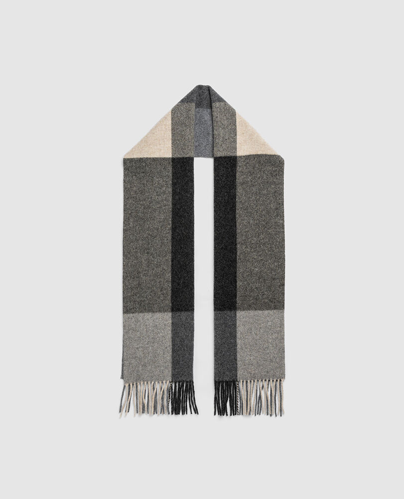 Jessie Crescent Scarf, GRIGIO MULTI, Off Front