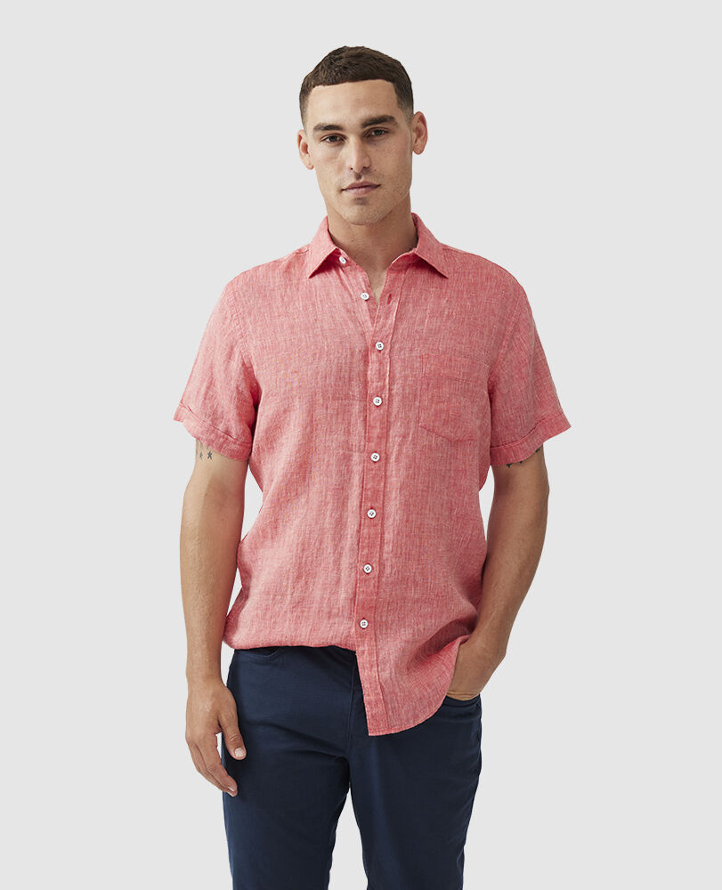 Ellerslie Sports Fit Shirt, CRIMSON, Front