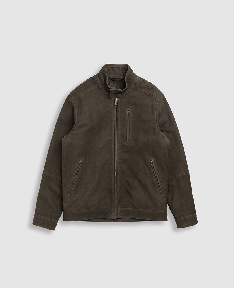 Veste en cuir Portobello, CAROUBE, Flat Lay
