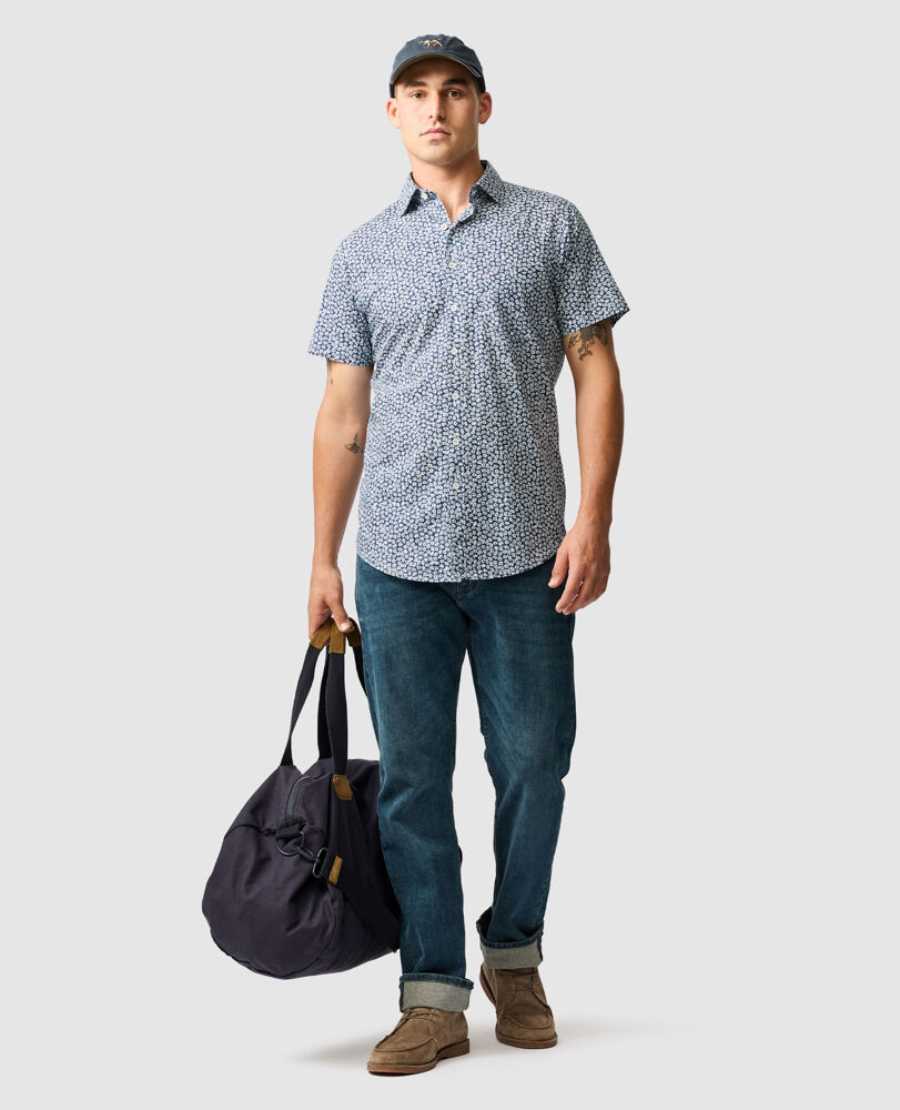 Chemise slim Bentham, BLEUET, Off Front