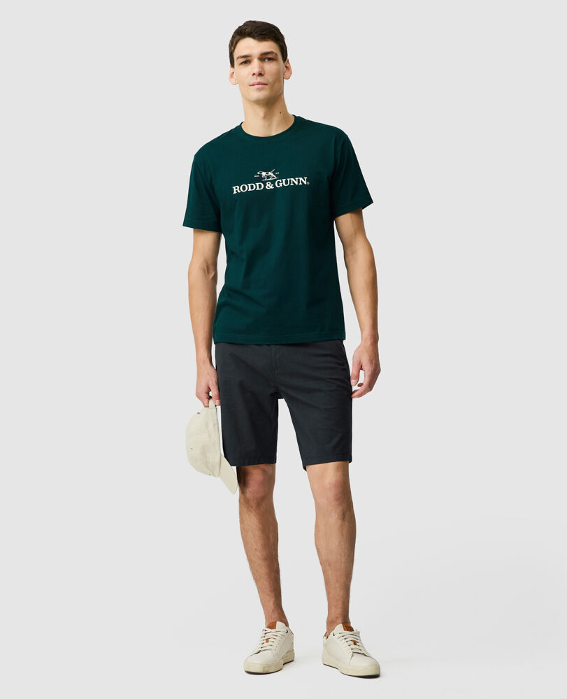 The Logo Sports Fit Tee 2.0, BOTTLE GREEN, Off Front