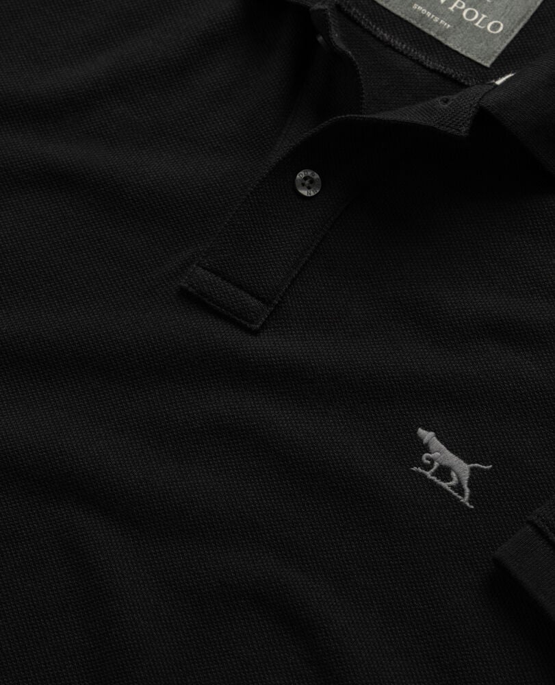 The Gunn Sports Fit Polo, ONYX, Detail 2