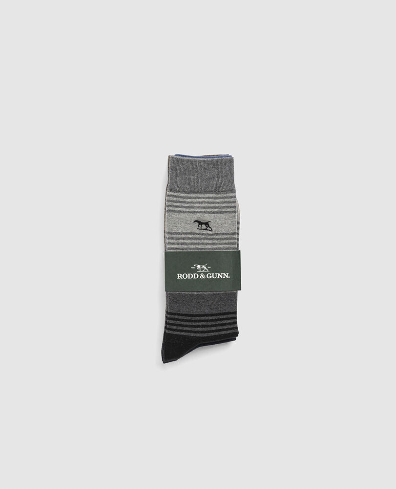 Stratford Stripes Sock 3 Pack, MULTI, Off Front