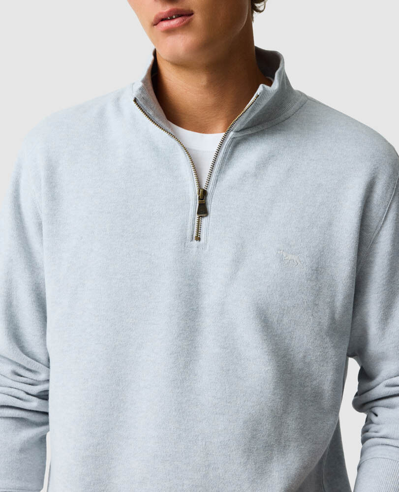 Sweatshirt col 1/4 zip alton ave, GLACE, Detail 3
