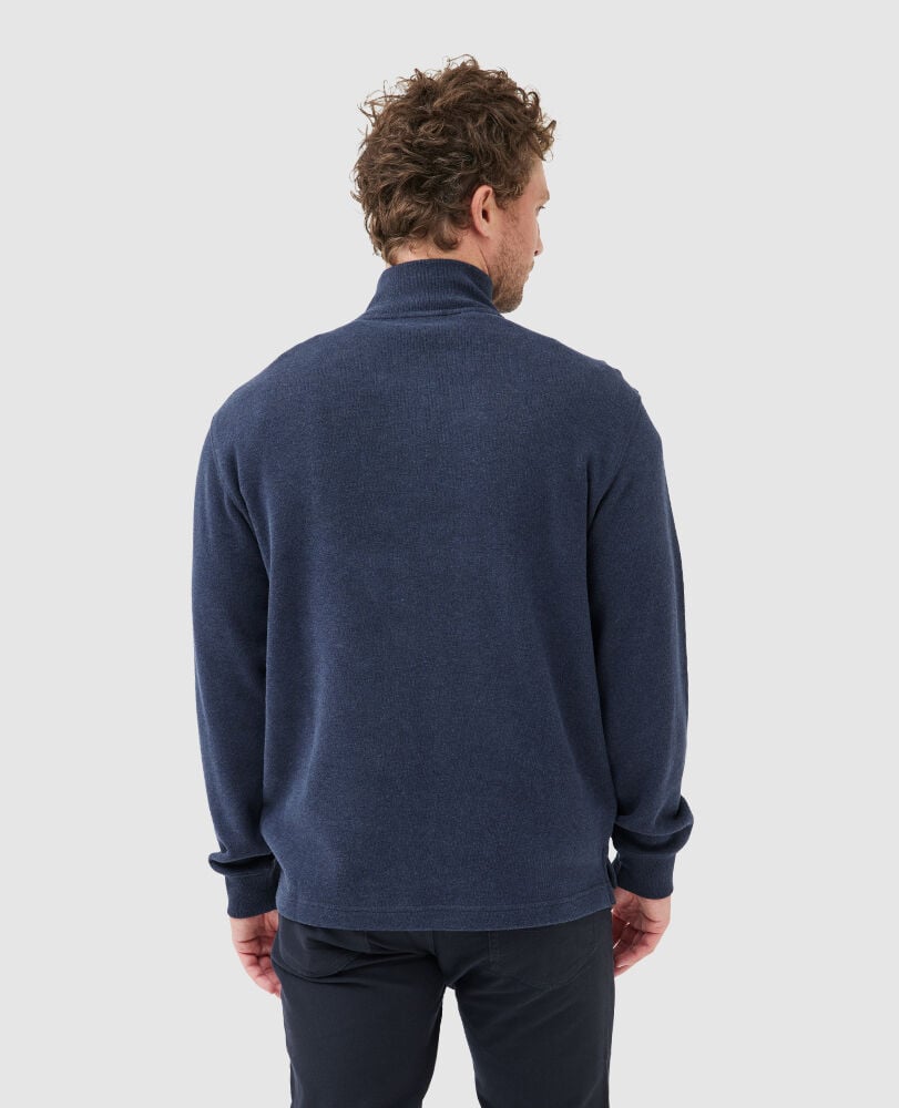 Alton Ave 1/4 Zip Sweatshirt, INK, Back