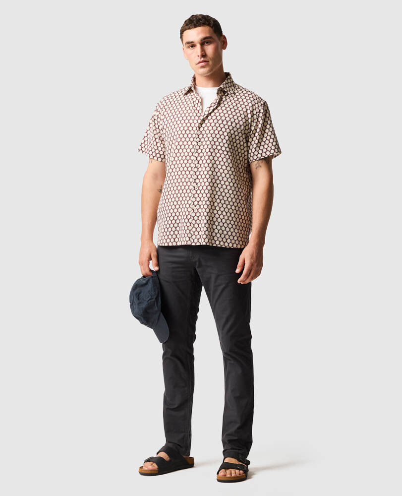 Nelson Creek Shirt, BURGUNDY, Off Front