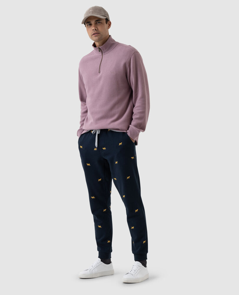 Alton Ave 1/4 Zip Sweatshirt, MAUVE, Off Front