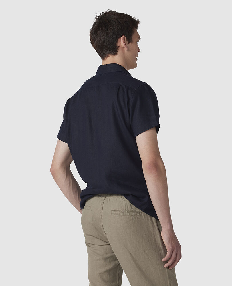 Otokia Sports Fit Shirt, MIDNIGHT, Flat Lay