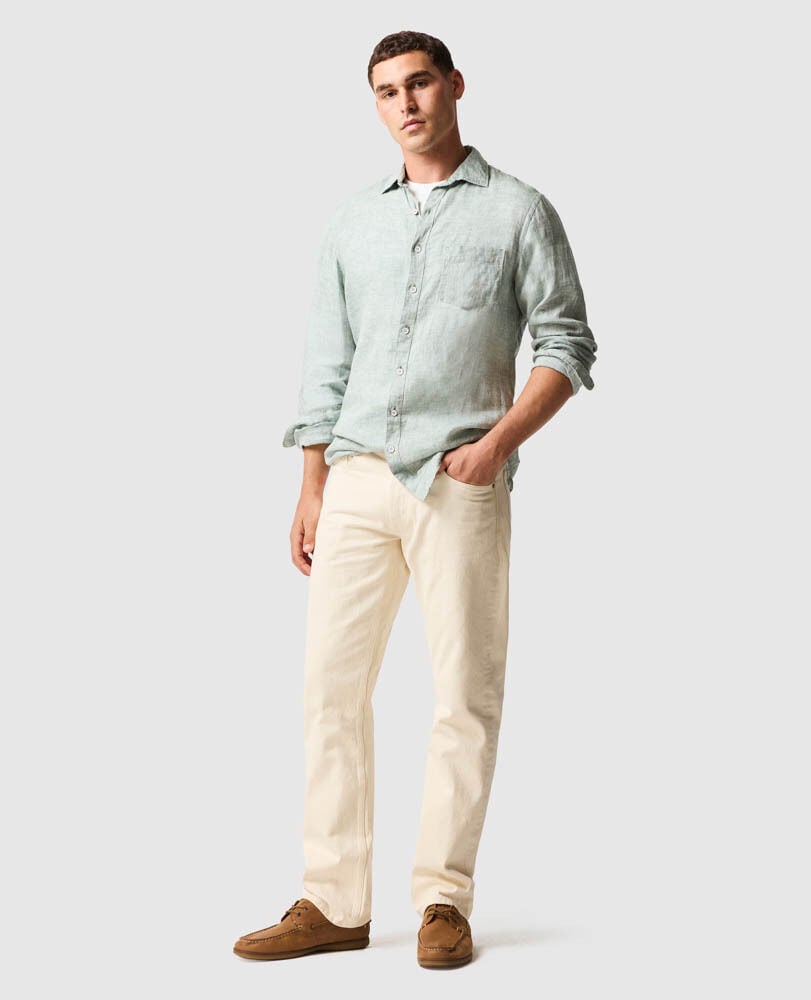 Coromandel Sports Fit Shirt, MOSS, Off Front