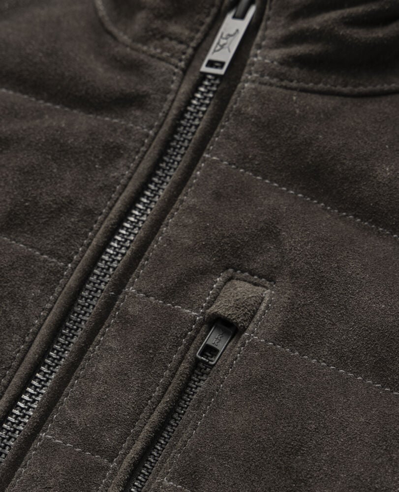 Chalford Leather Jacket, PEAT, Detail 2