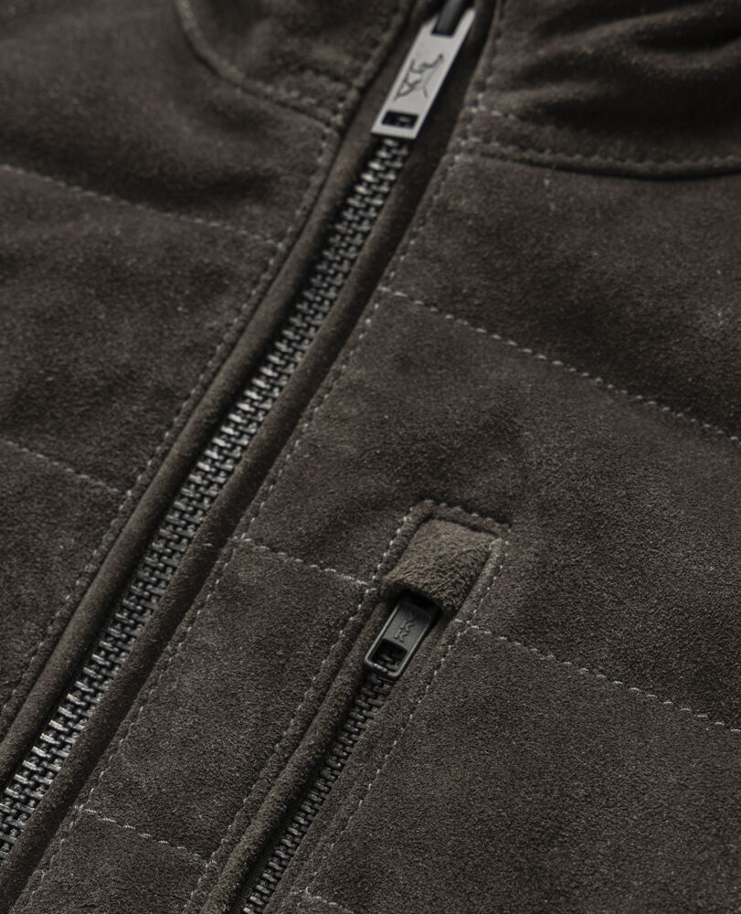 Chalford Leather Jacket, PEAT, Detail 2