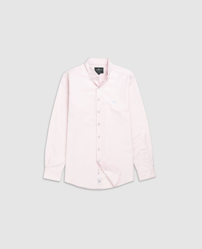 Chemise slim en coton oxford Gunn, QUARTZ, Flat Lay