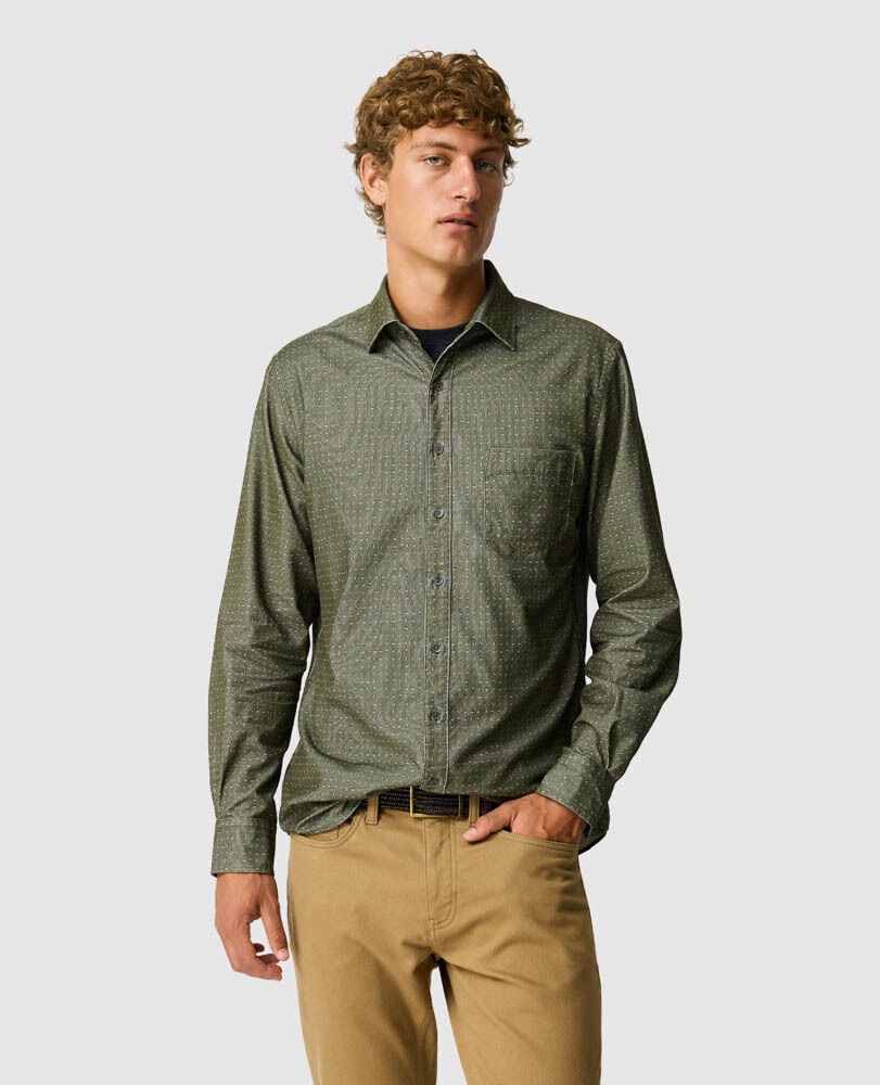 Little Jordan Spur Sports Fit Shirt, OLIVE, Front