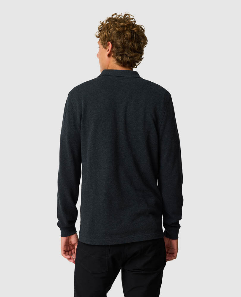 Polo manches longues gunn, GRAPHITE, Back