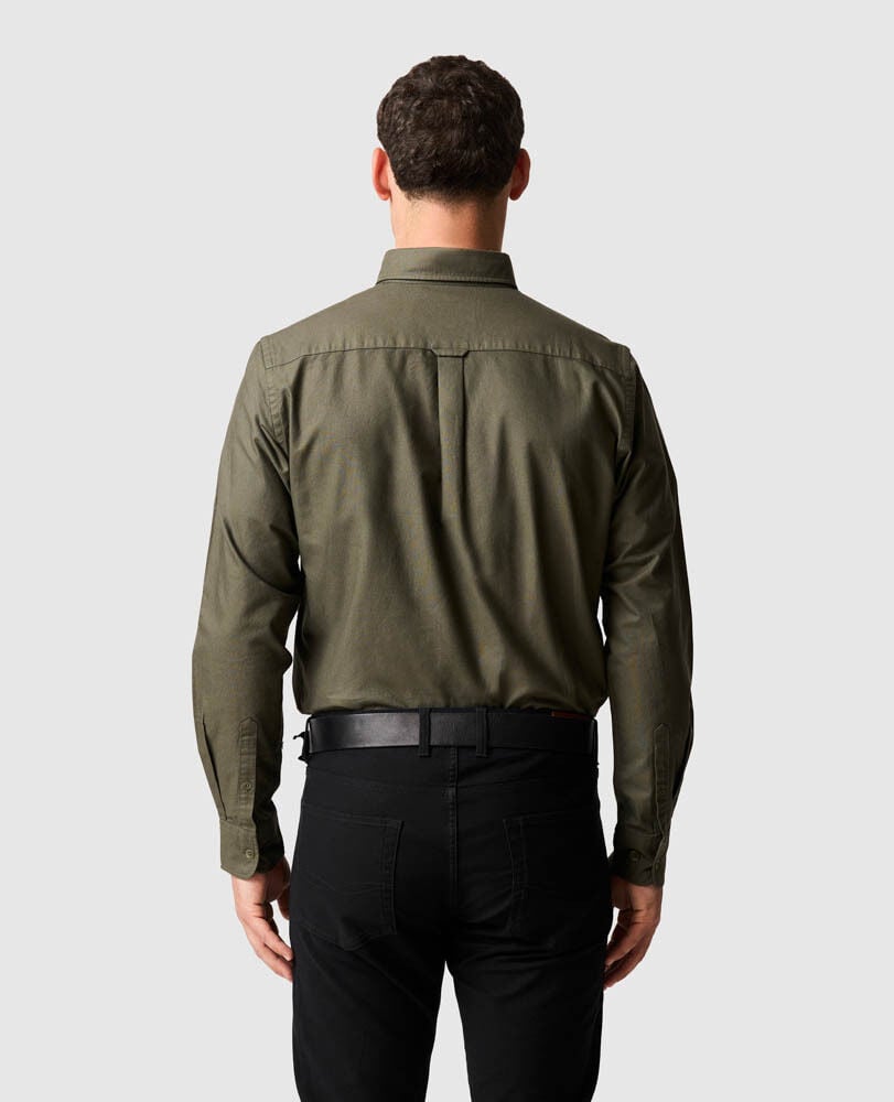 Gunn Oxford Pd Sports Fit Shirt, FOREST, Back