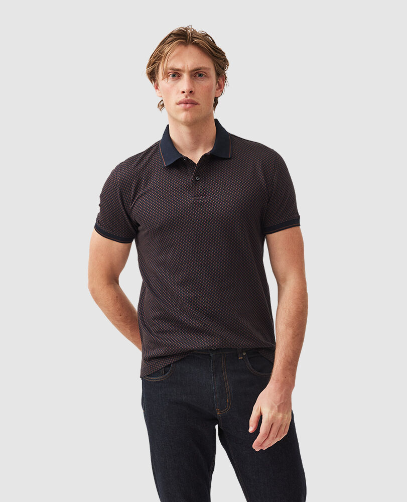 Lynden Sports Fit Polo, MIDNIGHT, Front