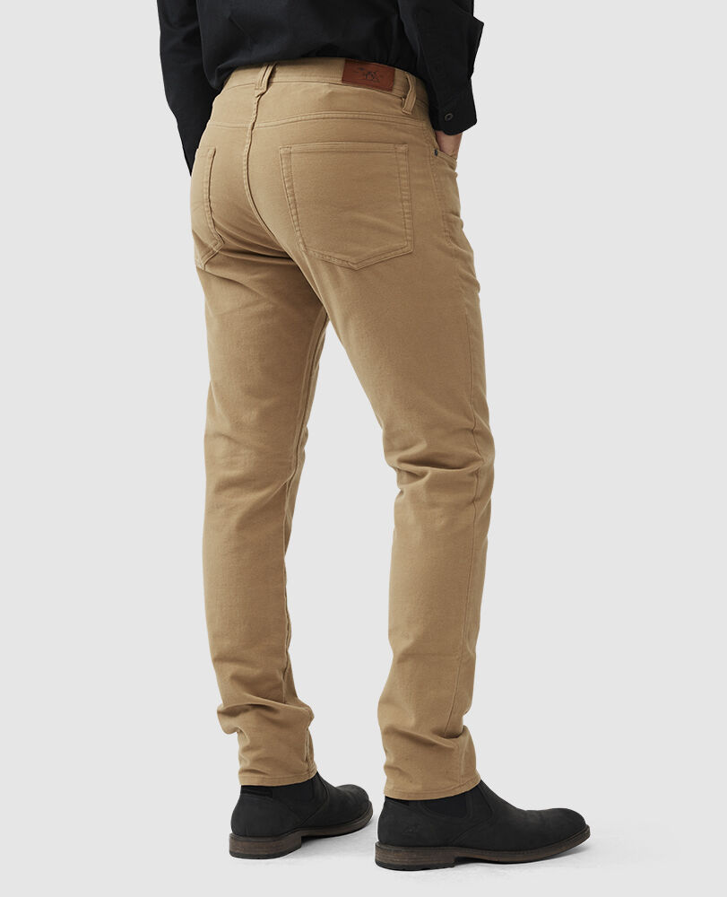 Albury Moleskin Straight Jean, TUSSOCK, Back