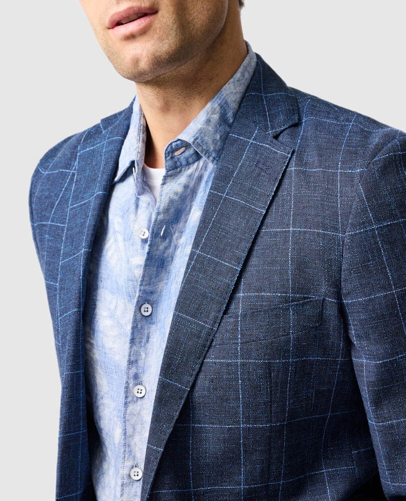 Karaka Point Sports Fit Jacket, INDIGO, Detail 3