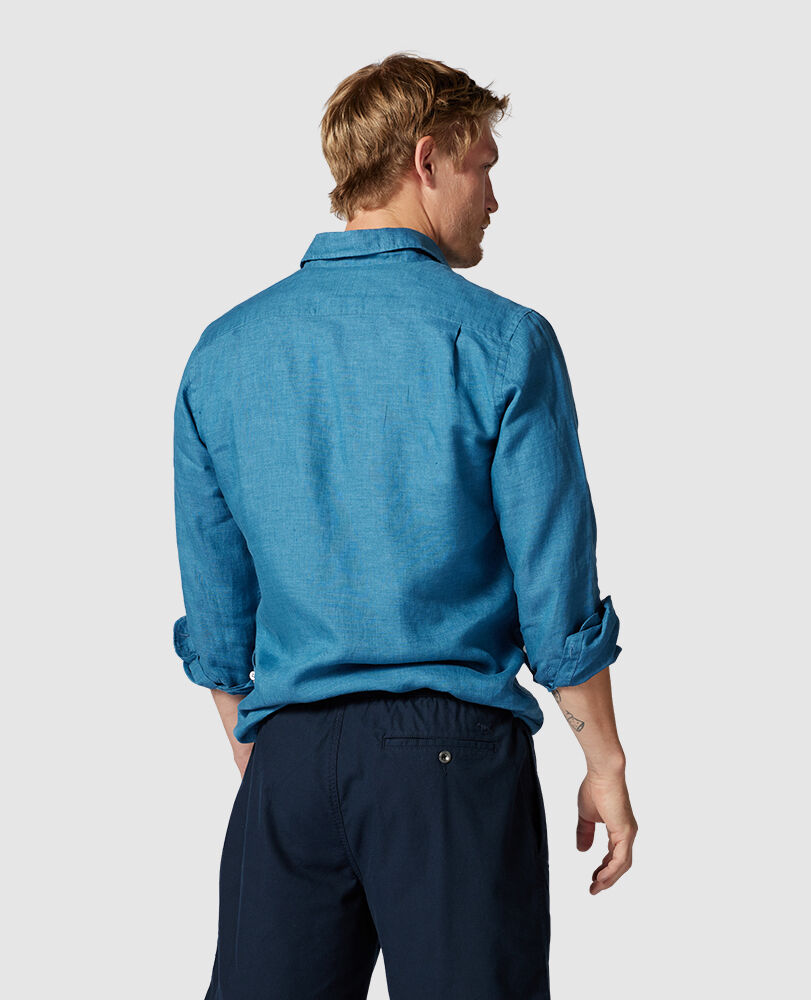Coromandel Sports Fit Shirt, SEAPORT BLUE, Back