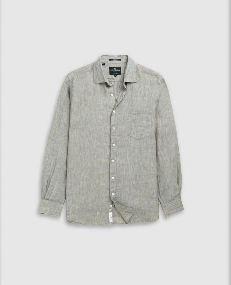 Coromandel Sports Fit Shirt, TAUPE, Flat Lay