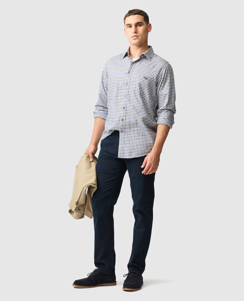 Pantalon chino droit thomas road, BLEU NUIT, Off Front