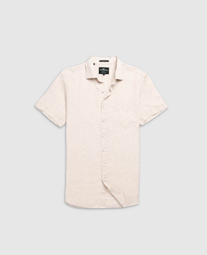 Palm Beach Sports Fit Shirt, OATMEAL, Flat Lay