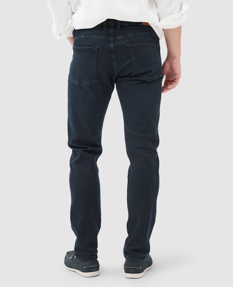 Weston Straight Italian Denim, BLUE BLACK, Back
