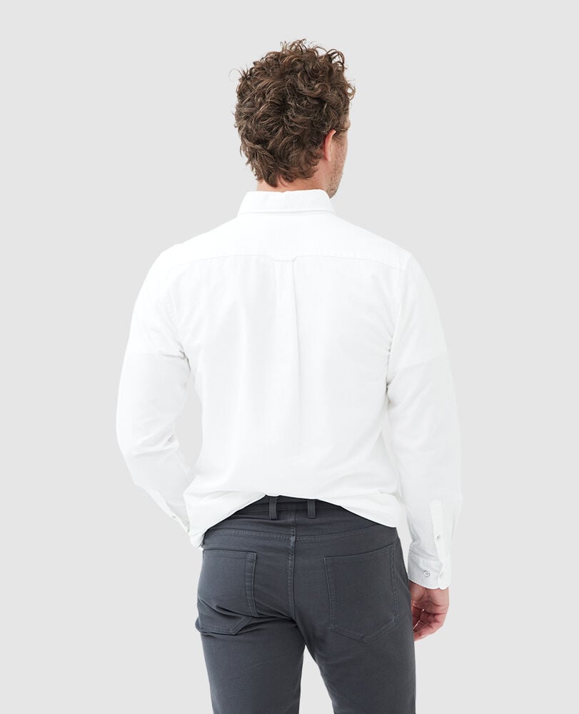 Gunn Oxford Sports Fit Shirt, SNOW, Back