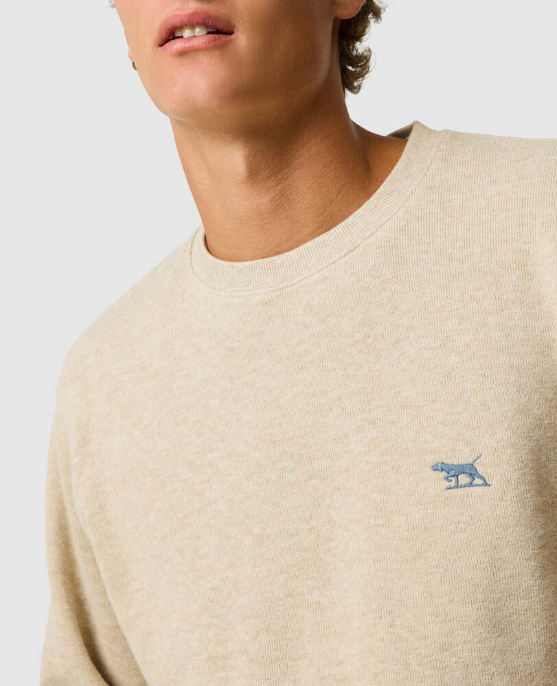 Gunn Pullover mit Rundhalsausschnitt, HAFER, Detail 3