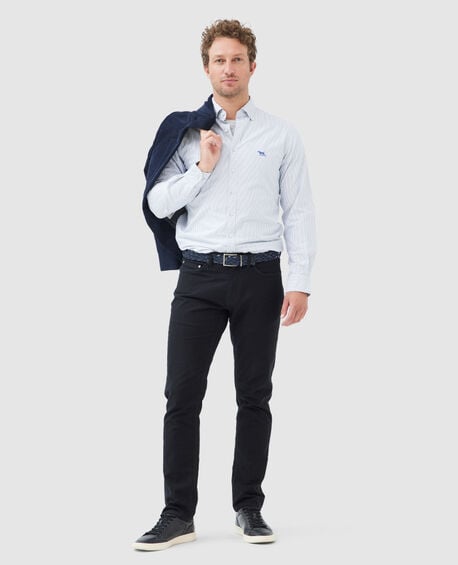 Gunn Oxford Stripe Sports Fit Shirt, ROYAL