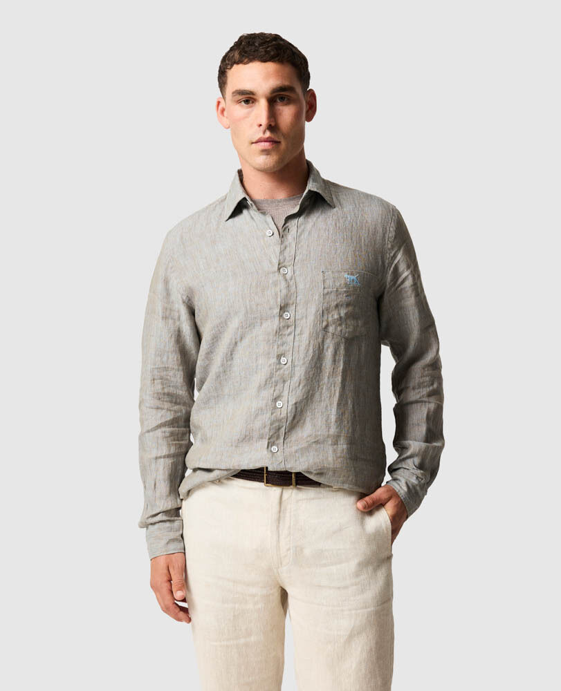 Coromandel 2 Sports Fit Shirt, TAUPE, Front