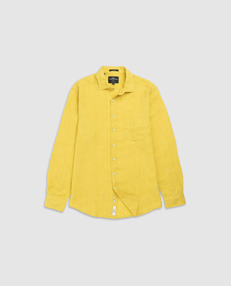 Chemise slim en lin Coromandel, CANARIE, Flat Lay