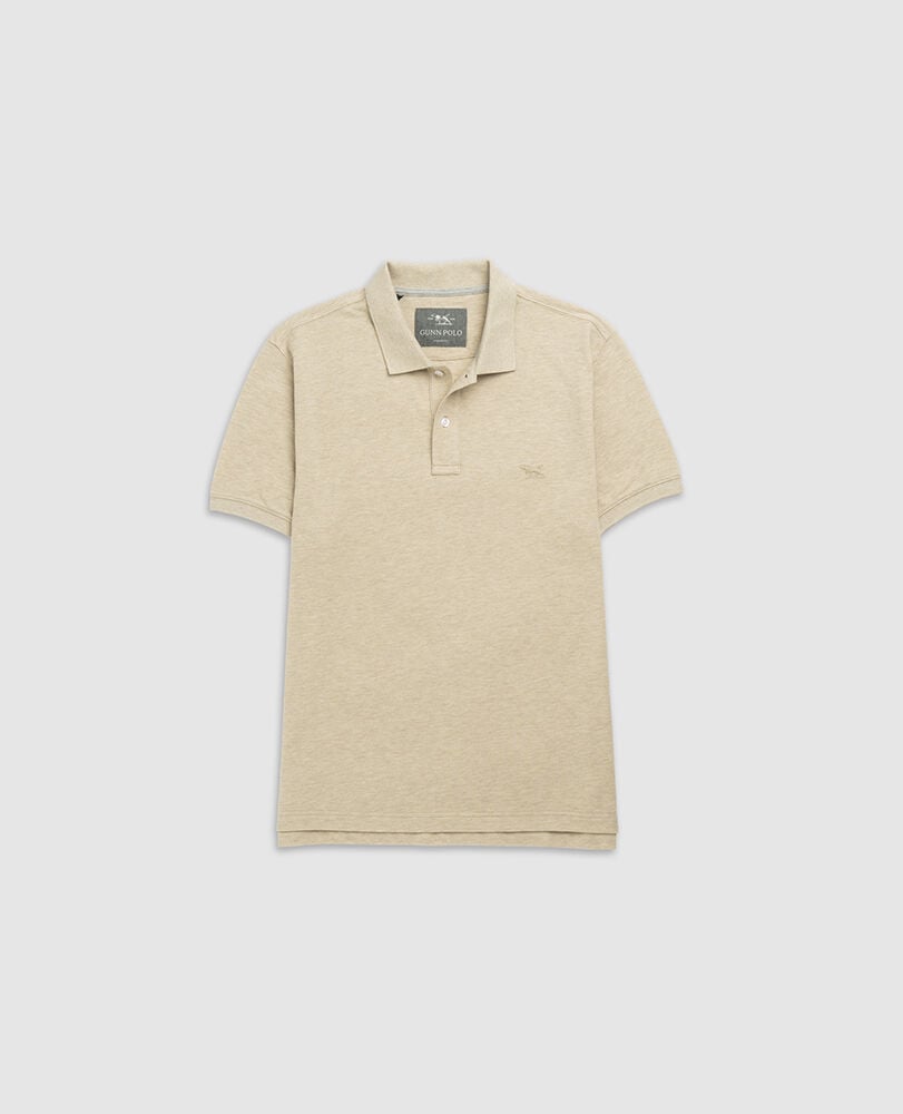 Gunn Lightweight Polo, OAT, Flat Lay