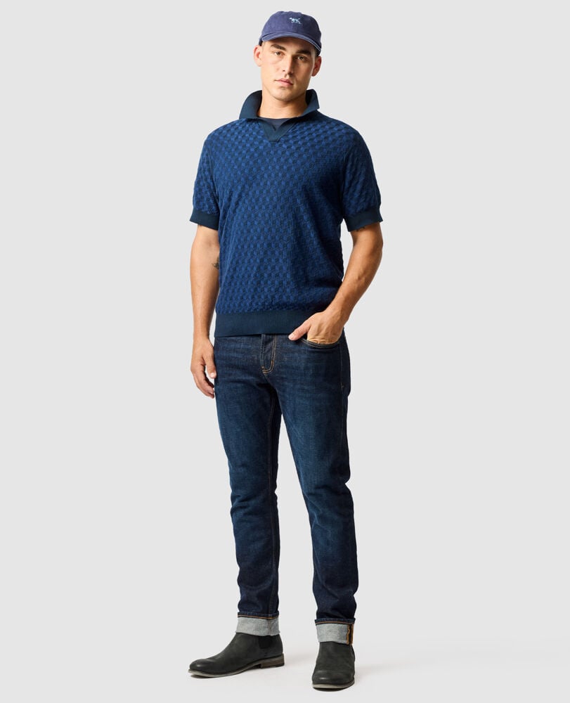 Galdfield Knit, OCEAN, Off Front