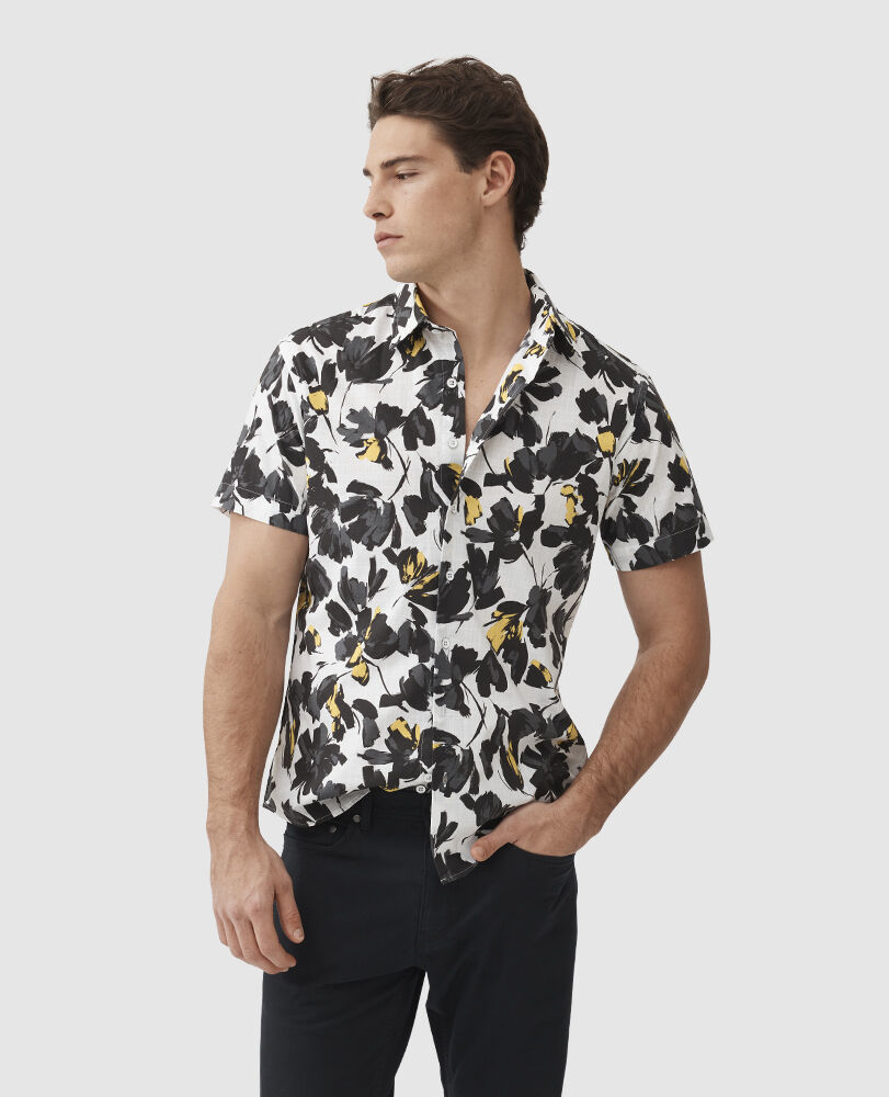 Chemise Newcastle coupe sportive, FUSAIN, Front