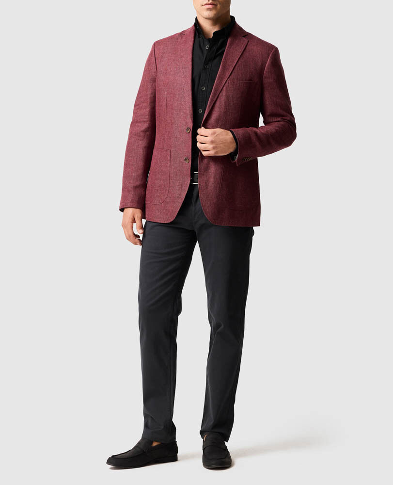 Oxford Sports Fit Shirt, NOIR, Off Front