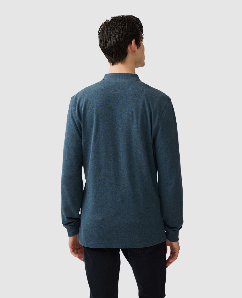 Long Sleeve Original Fit Gunn Polo, DARK TEAL, Back