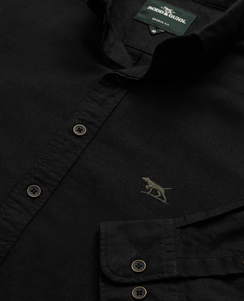 Oxford Sports Fit Shirt, NOIR, Detail 2