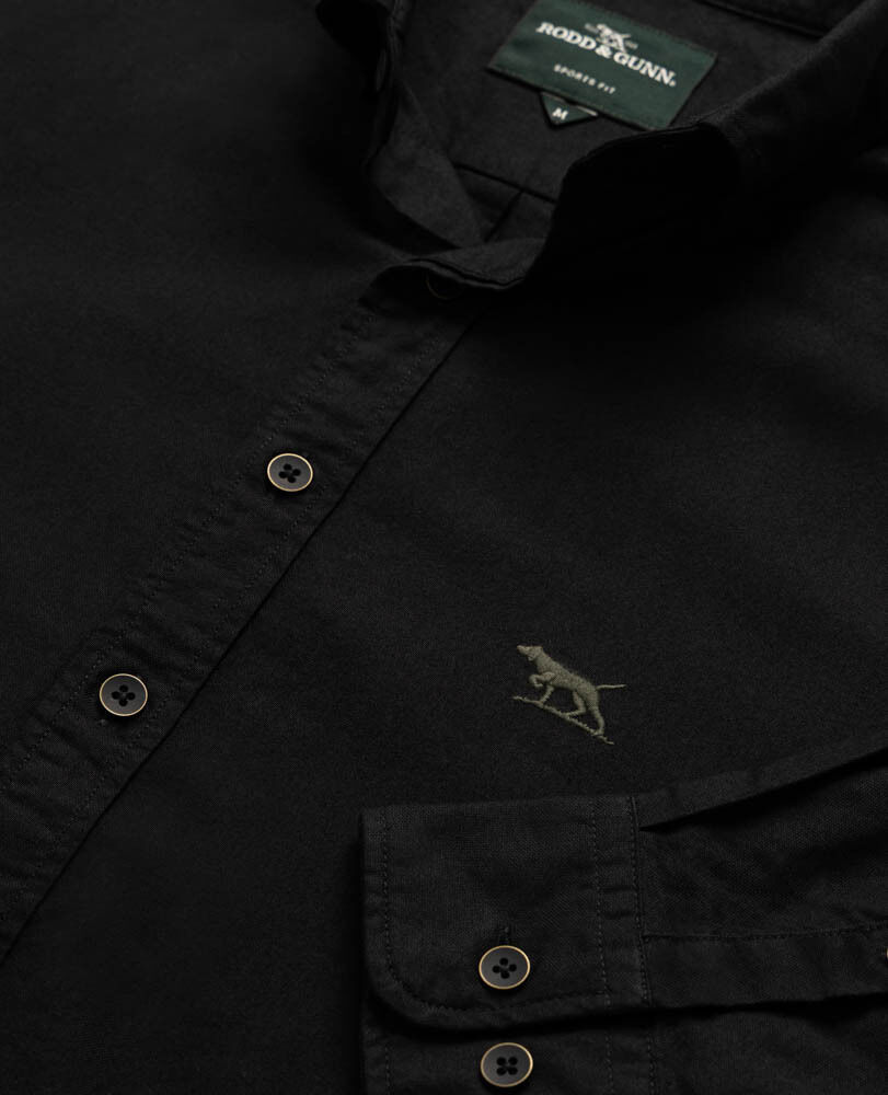 Oxford Sports Fit Shirt, NOIR, Detail 2