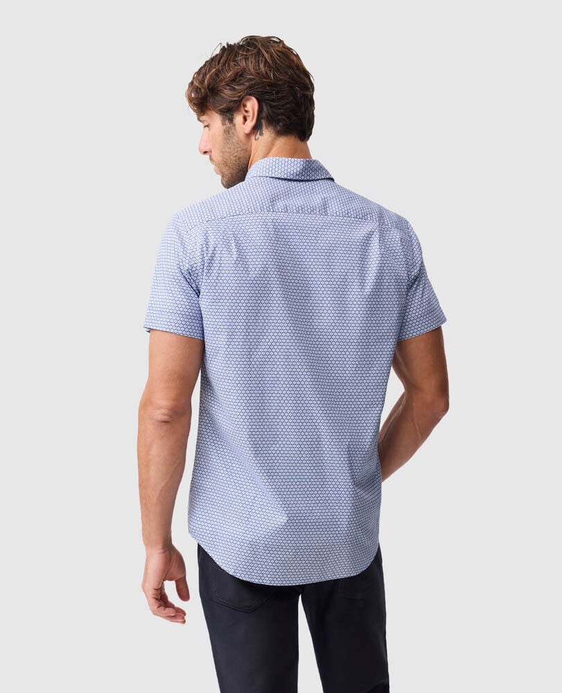 Blumine Sports Fit Shirt, INDIGO, Back