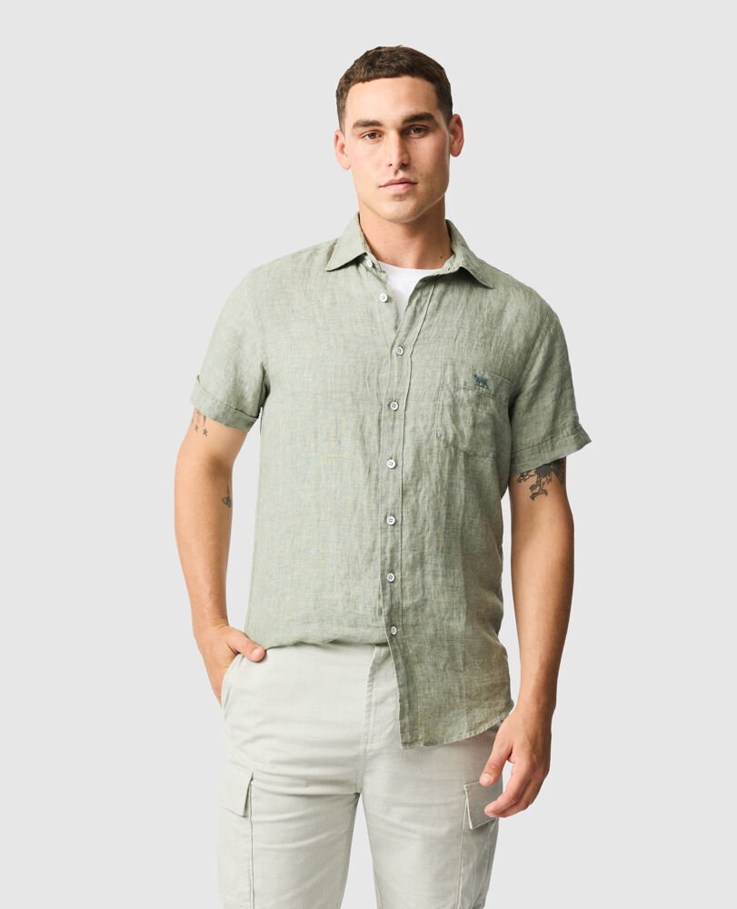 Cathedral Cove Sports Fit Shirt, SAGE GREY, Front