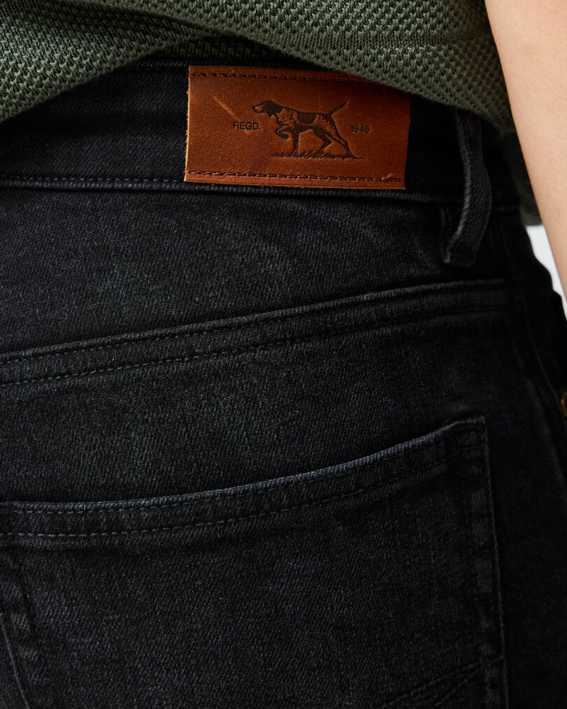 Lyell Straight Italian Denim, Used Black, Detail 3