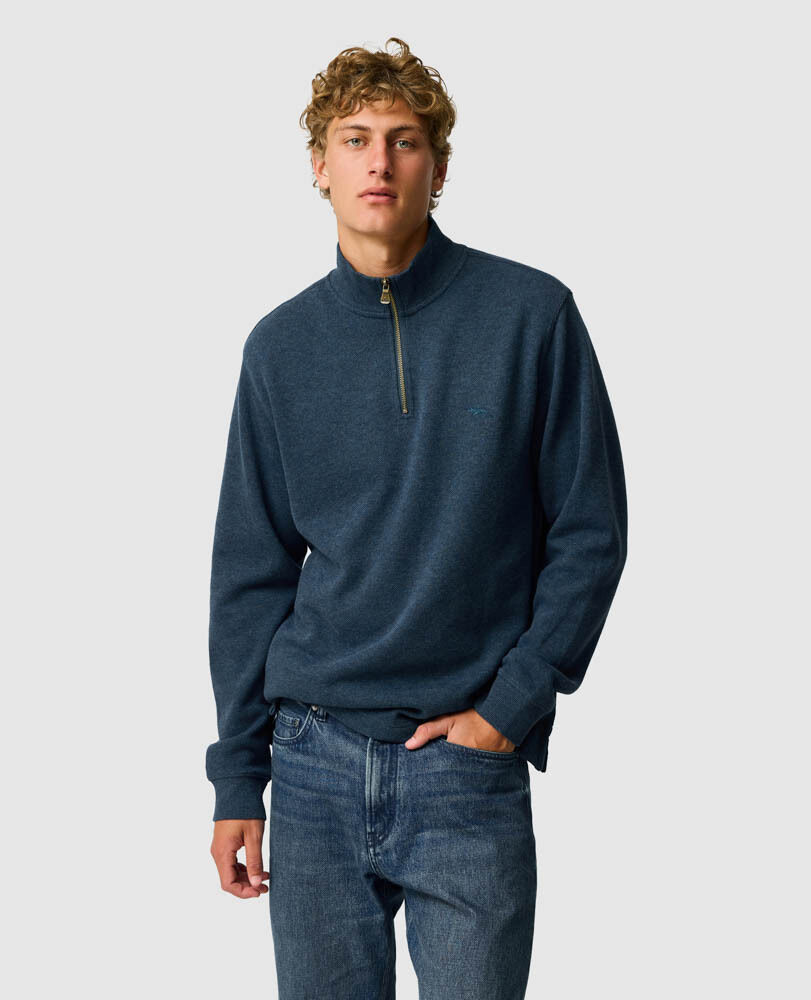 Sweatshirt col 1/4 zip alton ave, OCEAN FONC&Eacute;, Front