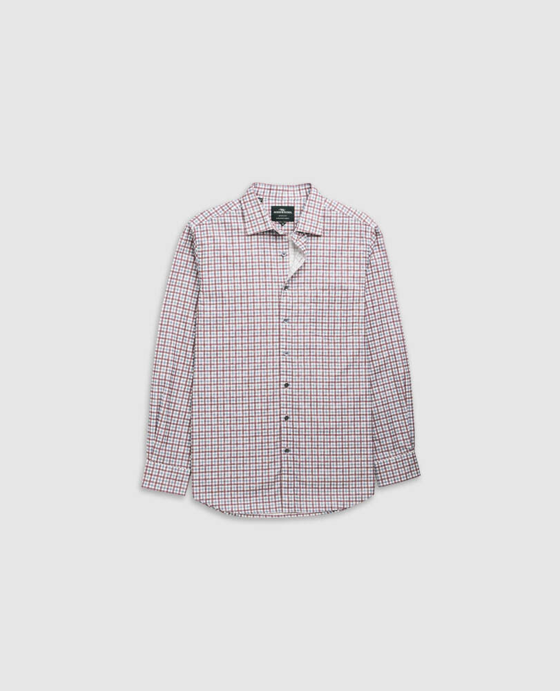 Gledknowe Sports Fit Shirt, MERLOT, Flat Lay