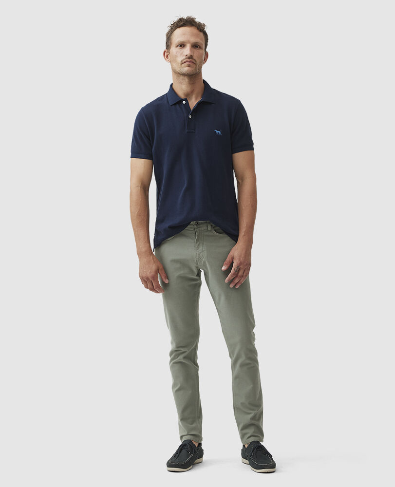 Jeans Motion 2 mit geradem Bein, SALBEI, Off Front