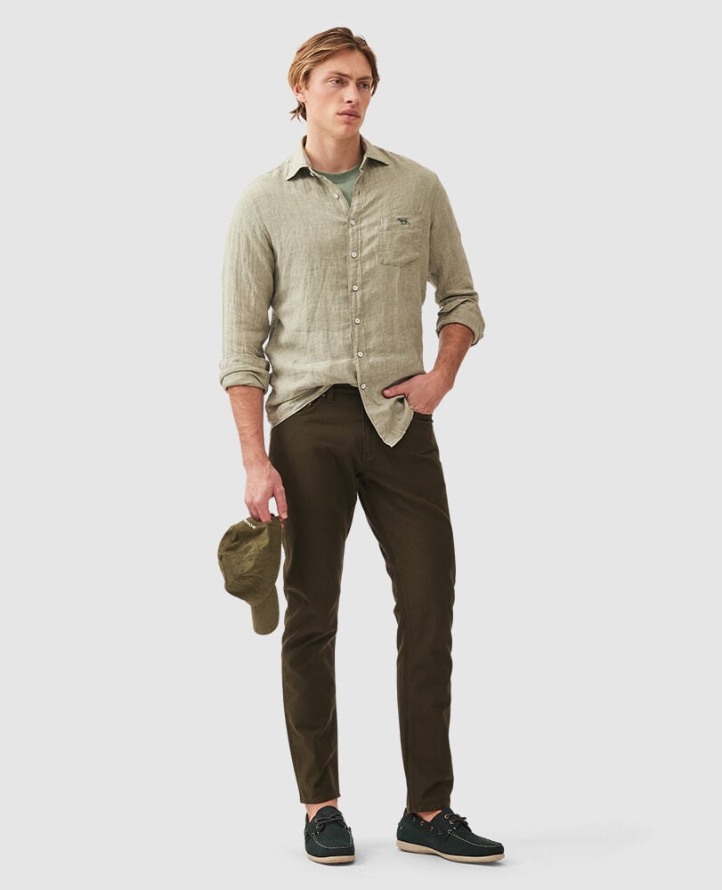 Coromandel 2 Sports Fit Shirt, SAGE GREY, Off Front