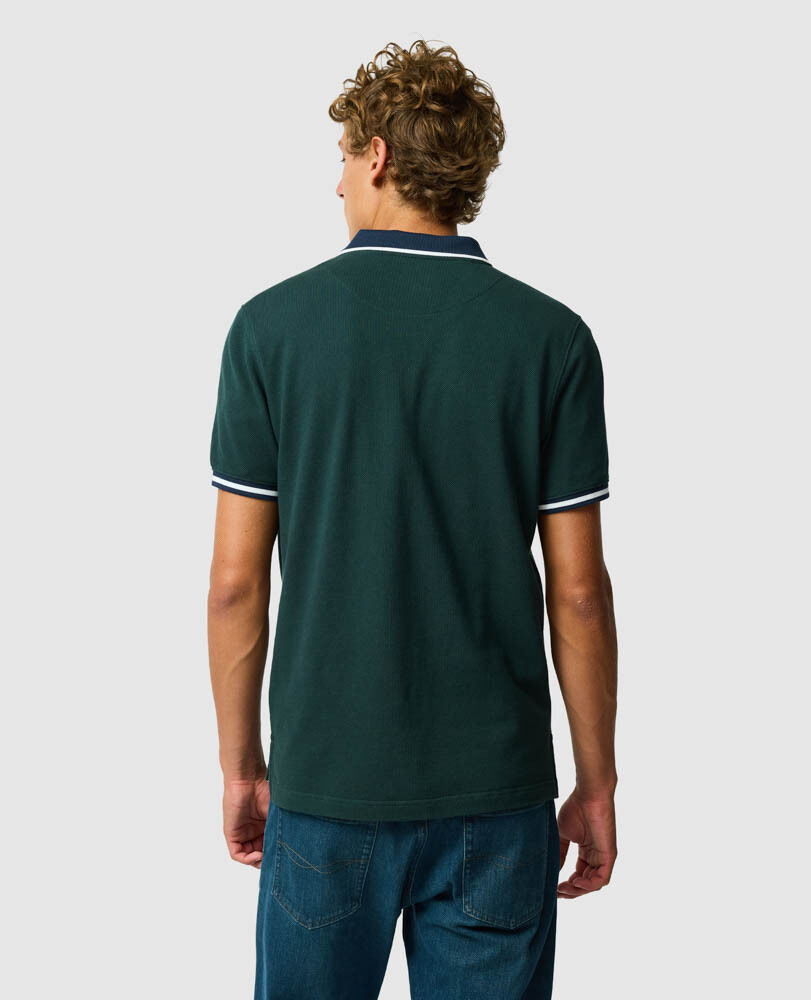 New Lynn Sports Fit Polo, FOREST, Back