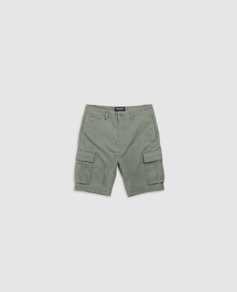 Arkles Bay Utility 9" Short, ARMY, Flat Lay